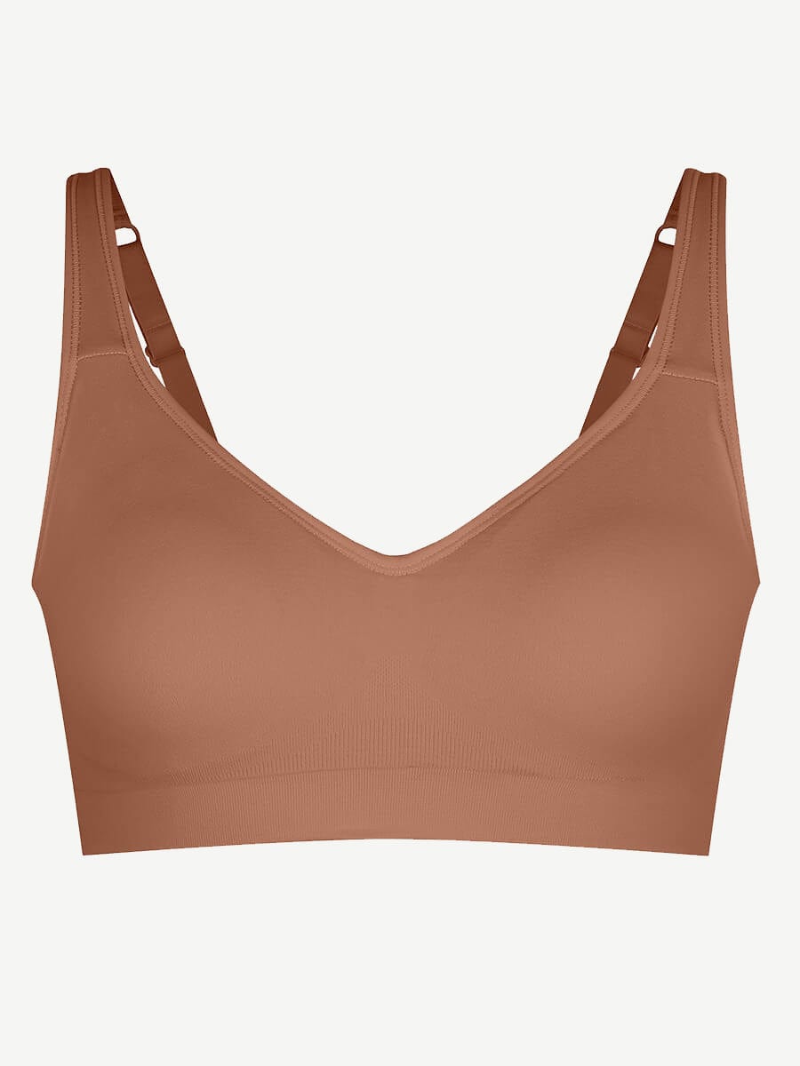 Wireless Seamless Low Back Shapewear Support Bra