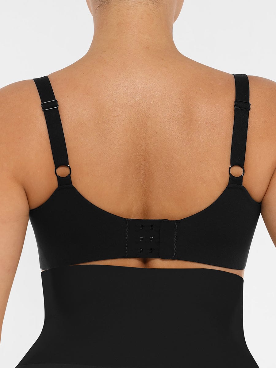 Underwired Deep Plunged V-Neck Support Bra