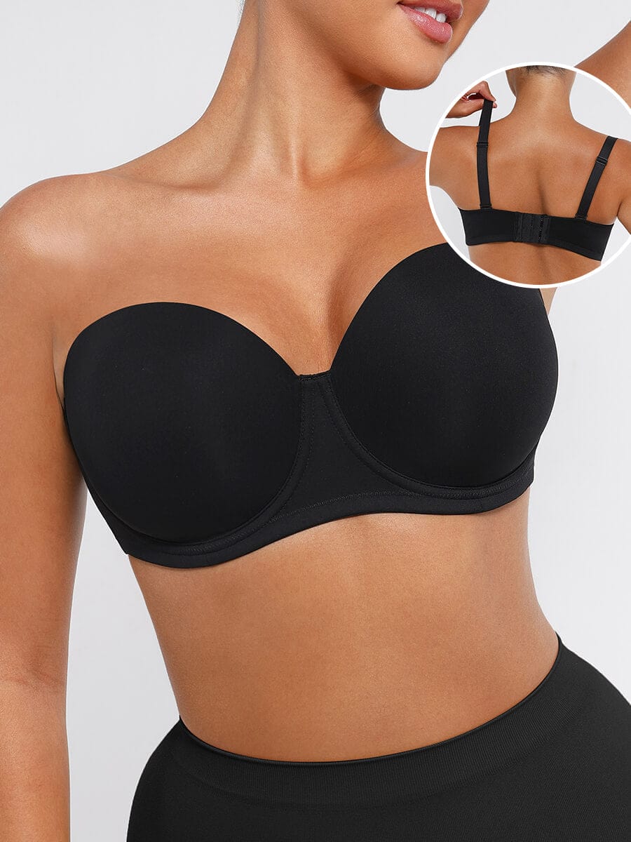Strapless Push Up Underwire Support Bra
