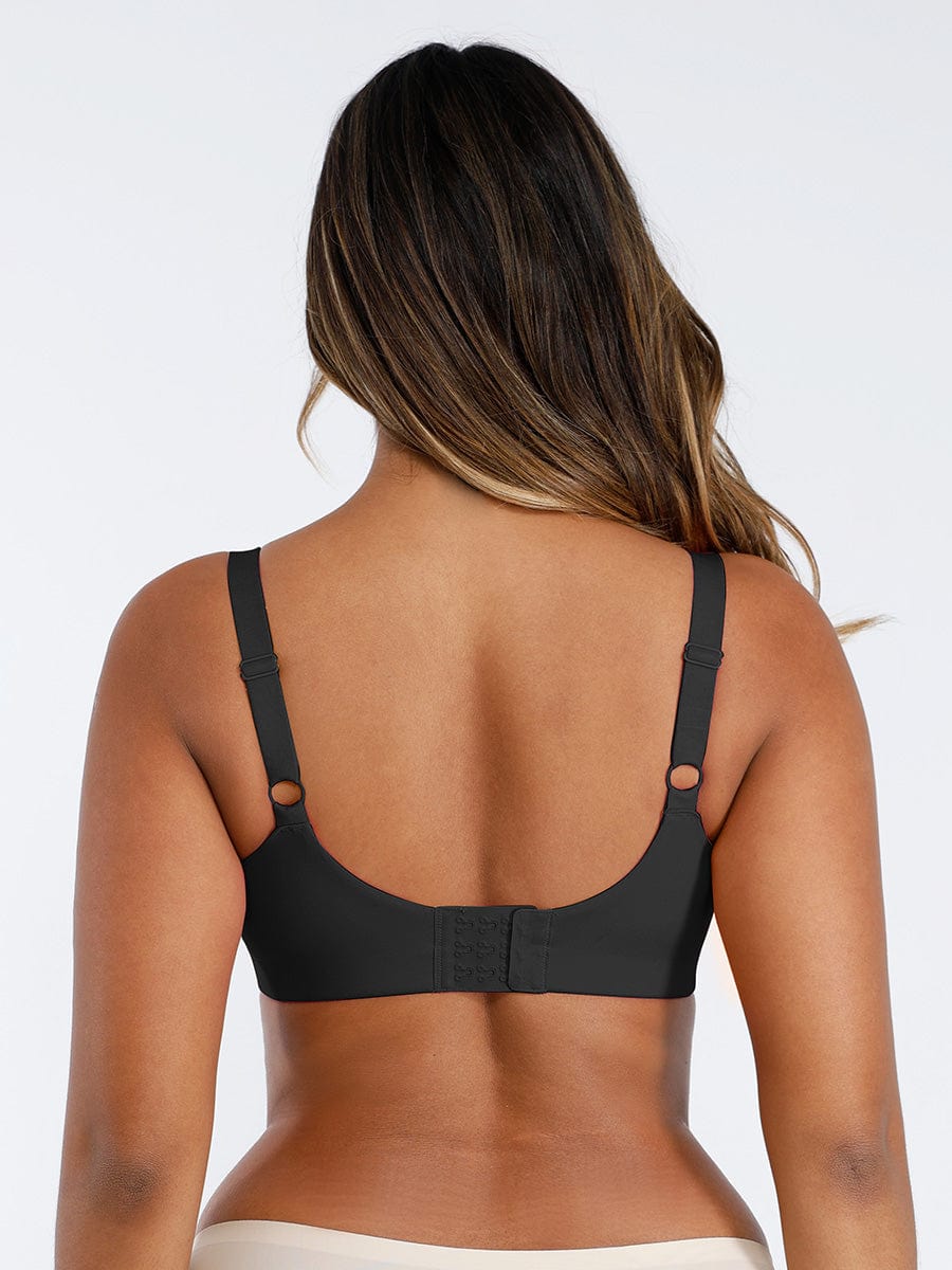 Underwired Deep Plunged V-Neck Support Bra