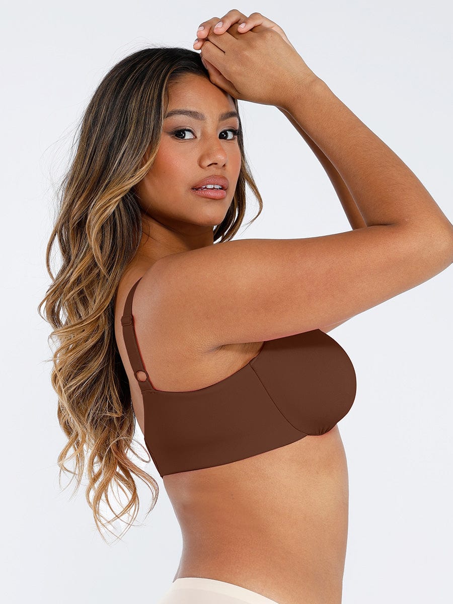 Underwired Deep Plunged V-Neck Support Bra