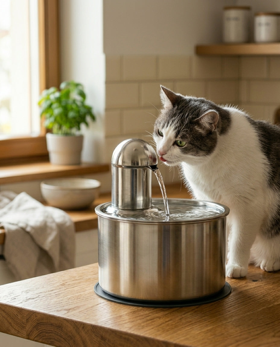 Rivaxon Stainless Steel Pet Water Fountain