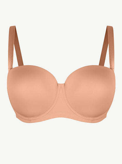 Strapless Push Up Underwire Support Bra