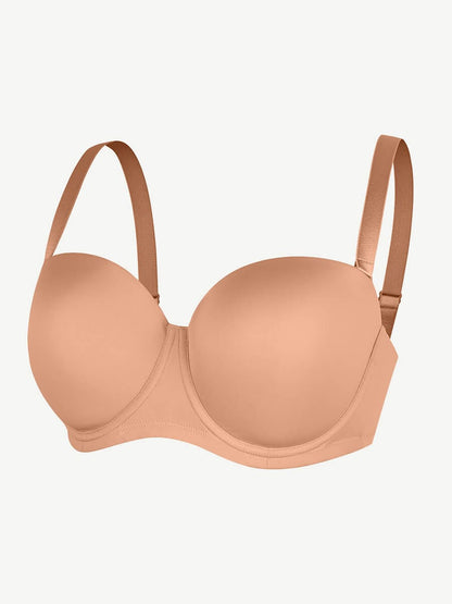 Strapless Push Up Underwire Support Bra