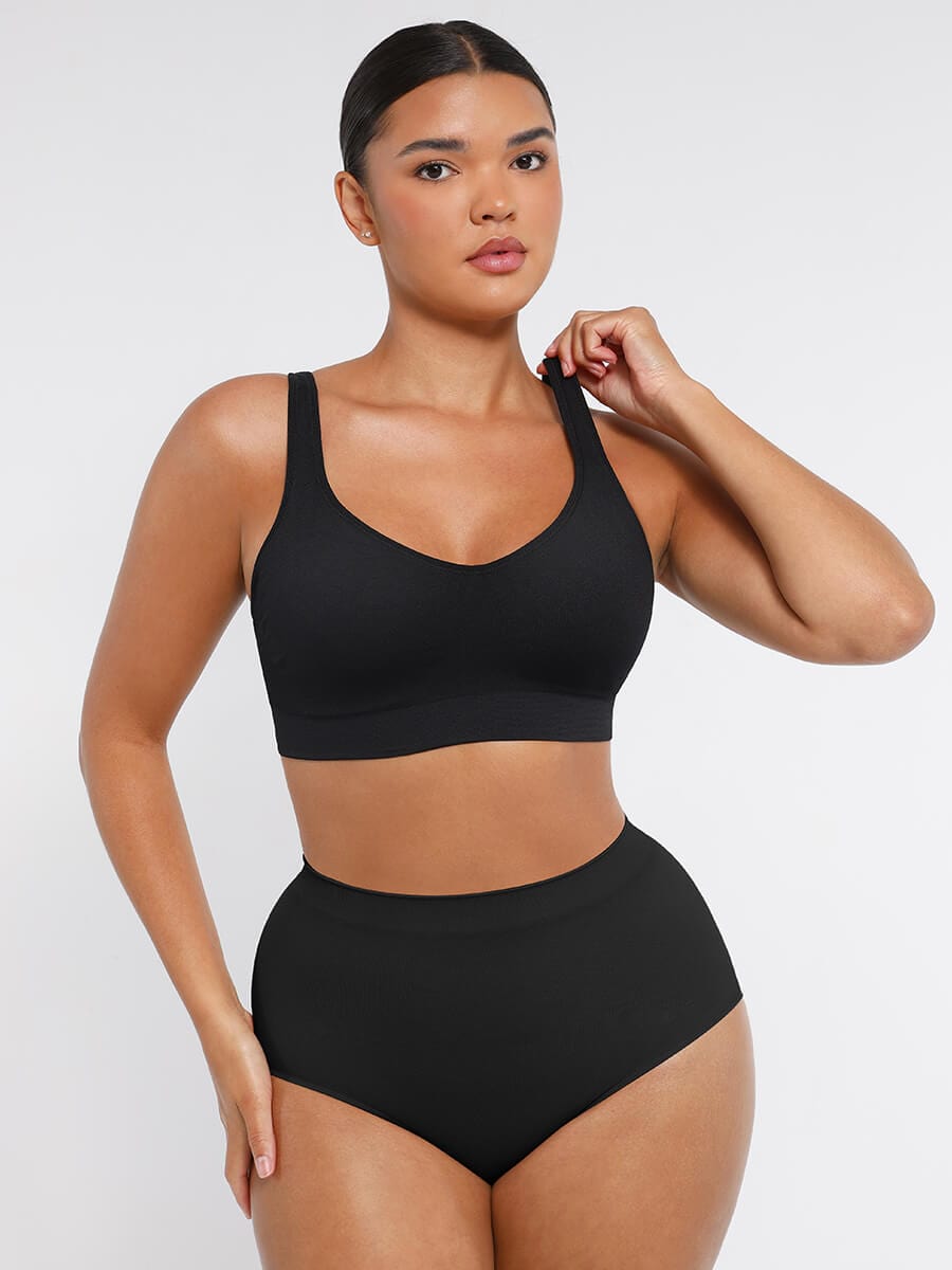 Wireless Seamless Low Back Shapewear Support Bra
