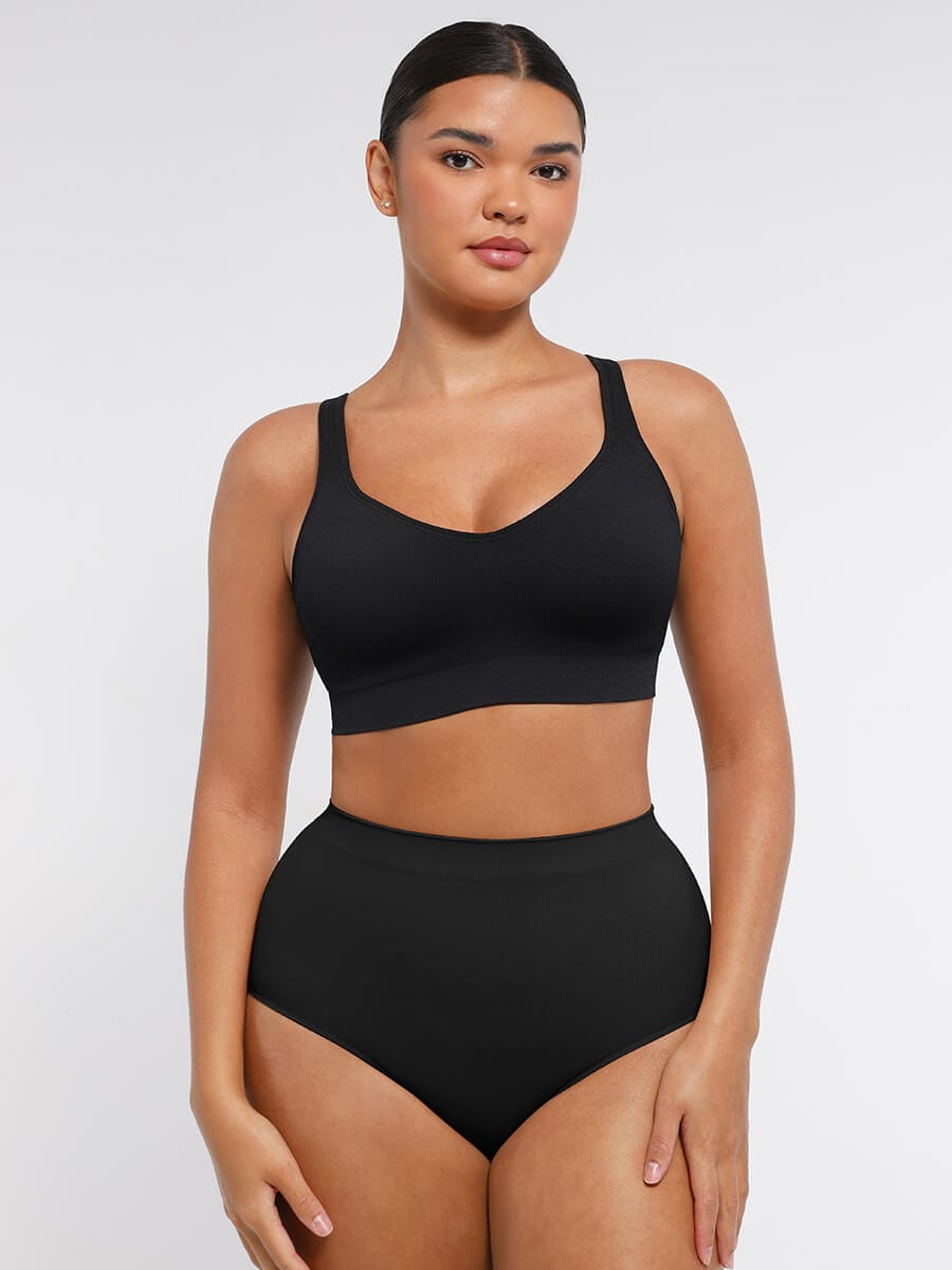 Wireless Seamless Low Back Shapewear Support Bra