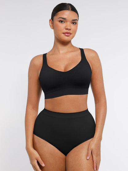 Wireless Seamless Low Back Shapewear Support Bra
