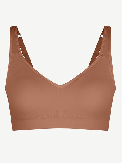 Wireless Seamless Low Back Shapewear Support Bra