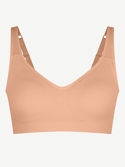 Wireless Seamless Low Back Shapewear Support Bra
