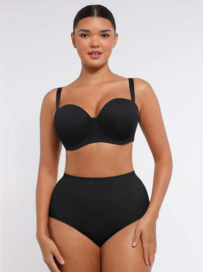 Strapless Push Up Underwire Support Bra