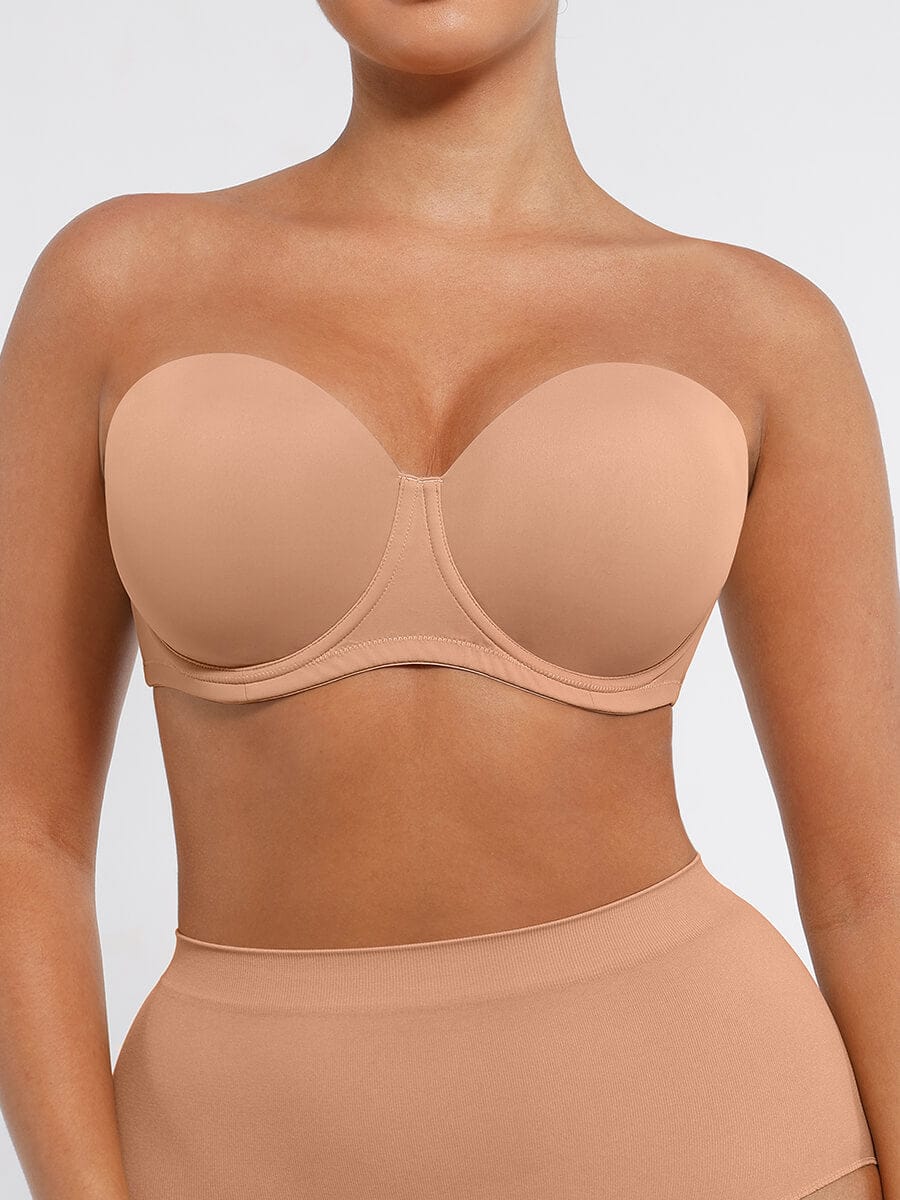 Strapless Push Up Underwire Support Bra