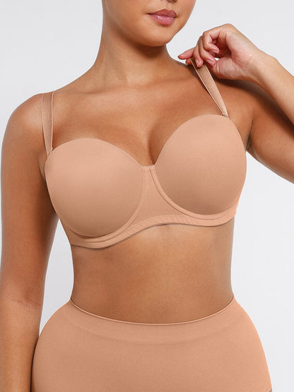 Strapless Push Up Underwire Support Bra