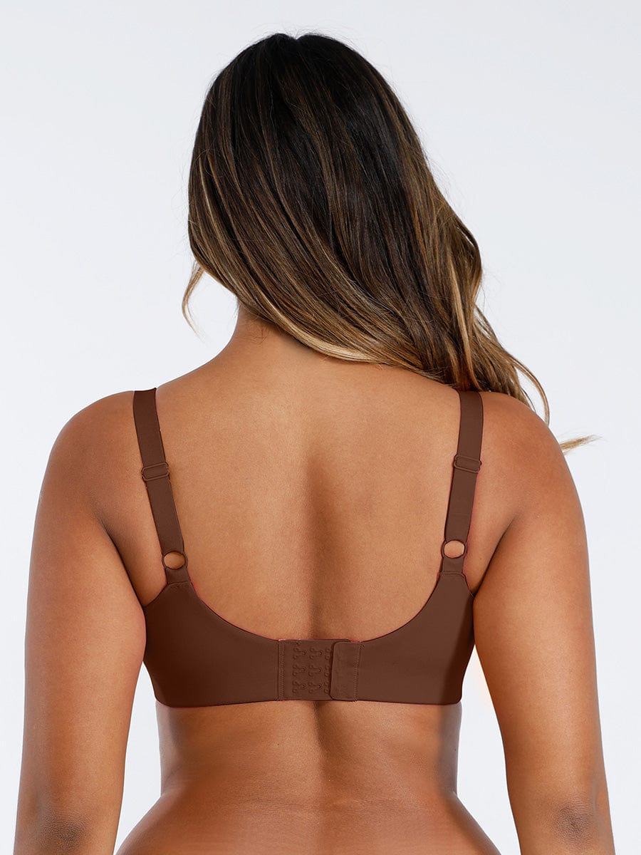 Underwired Deep Plunged V-Neck Support Bra