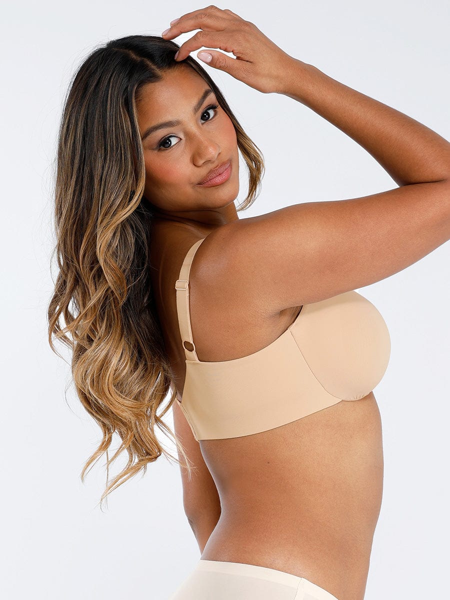 Underwired Deep Plunged V-Neck Support Bra