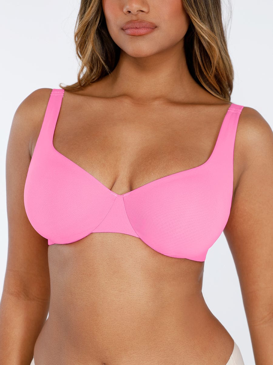 Underwired Deep Plunged V-Neck Support Bra